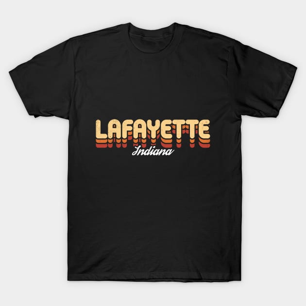 Retro Lafayette Indiana T-Shirt by rojakdesigns